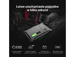 Пуско-зарядний пристрій / стартер / Powerbank Green Cell PowerBoost 2000А 60W - мініатюра 8
