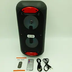 Акустична система акумуляторна бездротова Bluetooth колонка 2*5" радіо USB FM 10 Вт Lige A52 - мініатюра 4