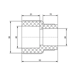 Муфта PPR Blue Ocean 40х20 редукційна SD00006350 - мініатюра 1