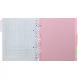 Зошит на пружині Buromax Pastel В5 (170x205) 120 аркушів 3 розділювачі рожевий (BM.24355912-10) - мініатюра 6