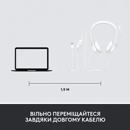 Навушники Logitech H390 USB White (981-001286) - мініатюра 8