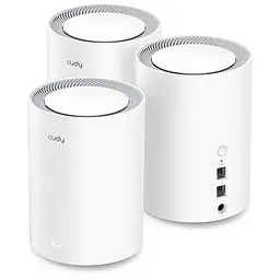 Маршрутизатор WiFi Mesh-система WiFi 6 Cudy M1800 (3-Pack) 3 штуки дводіапазонні гігабітні AX1800 (73-00516) - мініатюра 4