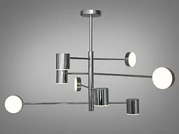 Інноваційна новинка LED люстра в офіс, 40W, хром