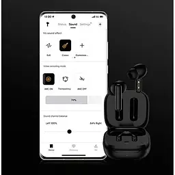 Bluetooth-гарнітура QCY T13 ANC бездротові навушники чорні - мініатюра 6