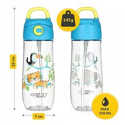 Пляшка для води дитяча 4FIZJO 550 мл Mix (P-5905973403702) - мініатюра 11