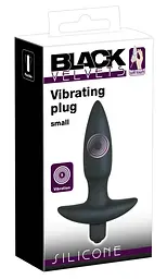 Чорна анальна пробка Black Velvet Vibrating Plug Small з вібрацією