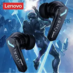 Бездротові спортивні вакуумні навушники Lenovo Thinkplus GM2 Pro TWS, Bluetooth у кейсі Чорні - мініатюра 5