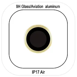 Захисне скло Metal Classic на камеру (у упак.) для Apple iPhone 17 Air (6.5) Золотий / Light Gold