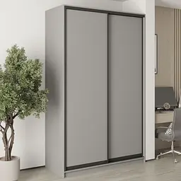 Шафа-купе дводверна MebelStar Стандарт BG 2ДСП 150x45x240 см Сіра мишка (MBS-10008)