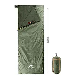 Спальник Naturehike Summer LW180 (NH21MSD09) +15°C - правий - 205см - зелений - мініатюра 3