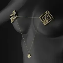 Затискачі для сосків з легкої підвіскою Lockink Adjustable Nipple Clamps With Light Pendant - Golden - мініатюра 9