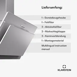 Витяжка Klarstein Athena 90 300 м³/год (10045318) - мініатюра 2