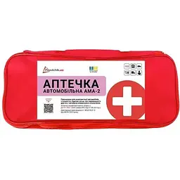 Аптечка медична автомобільна АМА-2 згідно ДСТУ 3961-2000 Poputchik (02-077-М) м'який футляр