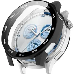 Чохол-накладка DK Huawei Watch GT 5 46mm Пластик Soft-Touch Glass Full Cover (black)