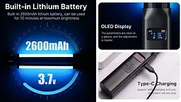 Відеосвітло Ulanzi VL119 RGB Tube Light Handheld LED Video Light Wand (VL119 RGB 2907) Чорний - мініатюра 7