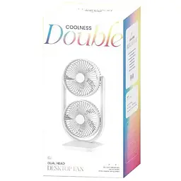 Настільний вентилятор S30 Dual-Fan 3000mAh White - мініатюра 4