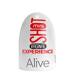 Міні-мастурбатор Alive Vaginal Experience, 8.5х5 см (червоний)