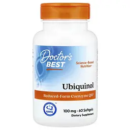 Убіхінол Ubiquinol 100 mg 60 рідких капсул Doctor's Best vit0004830