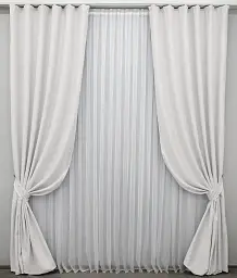 Комплект штор VR-Textil Midnight блекаут 2 шт 150x290 см світло-сірий (1223ш) - мініатюра 2