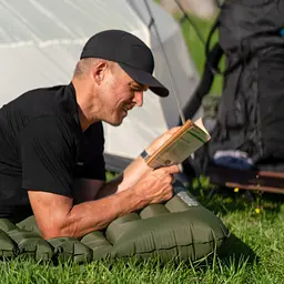 Матрац туристичний надувний двомісний Naturehike CNK2550WS019, 200х125х6.5 см, синій, для кемпінгу із мішком для надування - мініатюра 6