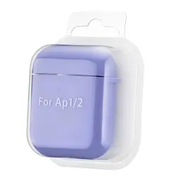 Чохол Silicone Case 2,5mm with microfiber for AirPods 1/2 Elegant Purple - мініатюра 2