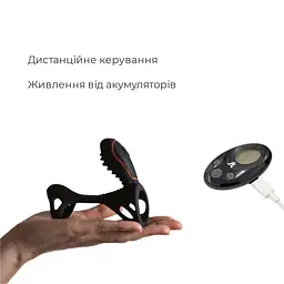 Вібронасадка на член Adrien Lastic Gladiator з пультом LRS, стимуляція клітора та точки G, 2 мотори - мініатюра 5