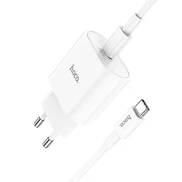 МЗП Hoco C94A Metro PD20W (1USB-C) + кабель Type-C to Type-C White - мініатюра 3