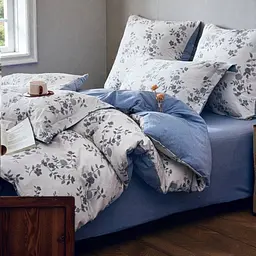 Постільна білизна євро з мокрої бавовни з простирадлом на резинці Mallory Home Print 5 21126 200х230 см