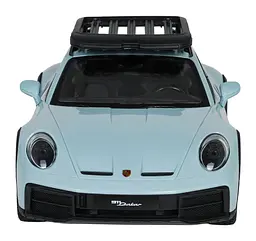 Машинка Porsche 911 Dakar Mint голубий RASTAR модель 1:14 Автомобіль на дистанційному керуванні + пульт - мініатюра 4