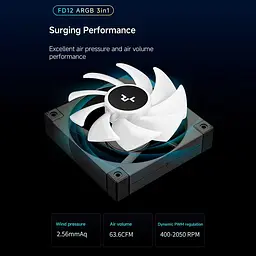 Комплект вентиляторів Deepcool FD12 ARGB 3 in 1 Black (R-FD12-BKAPN3-G) - мініатюра 10