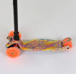 Самокат Best Scooter 59х16х30 см Оранжево-чорний 000231541 - мініатюра 5