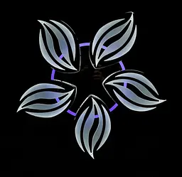 Люстра стельова LED Splendid Ray LK23/5, 120W, білий, хром, сучасний стиль, з пультом, димер, 58 см - мініатюра 3