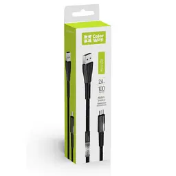Дата кабель USB 2.0 AM to Micro 5P 1.0m zinc alloy + led black ColorWay (CW-CBUM035-BK) - мініатюра 7