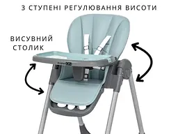 Стільчик для годування FreeON KAI, бірюзовий - мініатюра 6