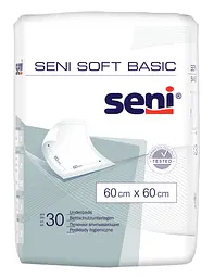 Одноразовые пеленки Seni Soft Basic, 60х60 см, 30 шт. (SE-091-SB30-002)