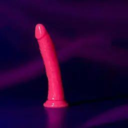 Фалоімітатор RealRock Slim Realistic 8'', 22 см (рожевий) - мініатюра 3