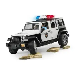 Автомодель поліцейського автомобіля Jeep Wrangler Rubicon 1:16 світло, звуки, фігурка - мініатюра 2