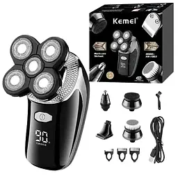 Електробритва Kemei KM-1003 5в1 акумуляторна Black (3_01732) - мініатюра 4