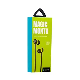Проводные наушники вакумные с микрофоном Celebrat 3.5 mm D2 1.2 m Green - мініатюра 2