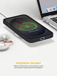 Силиконовый чехол с MagSafe для Samsung Galaxy S26 5G, ICON2 MagCase, черный, противоударный, панель с мягкой подкладкой, защита всего корпуса, поддержка беспроводной зарядки, совместим с защитными стеклами и пленками, ArmorStandart (ARM88788) - мініатюра 8