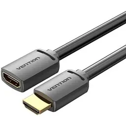 Кабель мультимедійний HDMI M to HDMI F 1.0m V2.0 4K60Hz PVC black Vention (AHCBF)