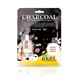 Тканинна маска Ekel Charcoal з деревним вугіллям