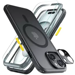 Чохол із захистом на камеру + захисне скло ESR Classic Pro Case (HaloLock) Set Frosted Black для iPhone 15 (1A7210103) - мініатюра 2