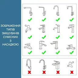 Аератор універсальний з перехідниками, насадка на кран для економії води 360° - мініатюра 7