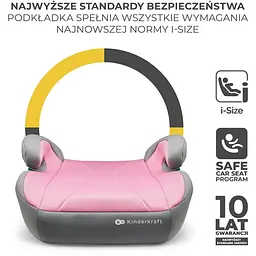 Автокрісло бустер Kinderkraft I-Boost I-Size Pink - мініатюра 5