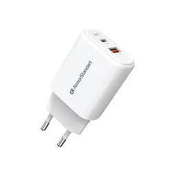 Зарядний пристрій ArmorStandart AR-T202WEU 20W GaN USB-C+ USB-A White (ARM89531) - мініатюра 4