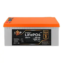 Акумулятор LP LiFePO4 для ДБЖ LCD 24V (25,6V) - 230 Ah (5888Wh) (BMS 200A/100A) пластик