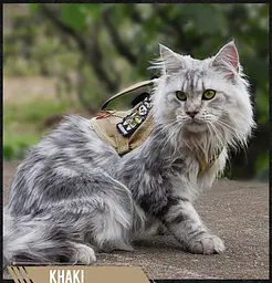 Шлейка для котів Fanxing Pet, світловідбивний жилет із ручкою S, Коричневий - мініатюра 2