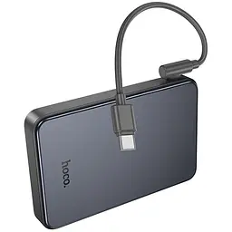 Портативний ЗП Power Bank Hoco J170 Starlight 22.5W+PD20W with cable 10000 mAh Metal gray - мініатюра 6