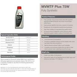 Трансмісійна олива Comma MVMTF PLUS 75W-90 FS 1 л - мініатюра 2